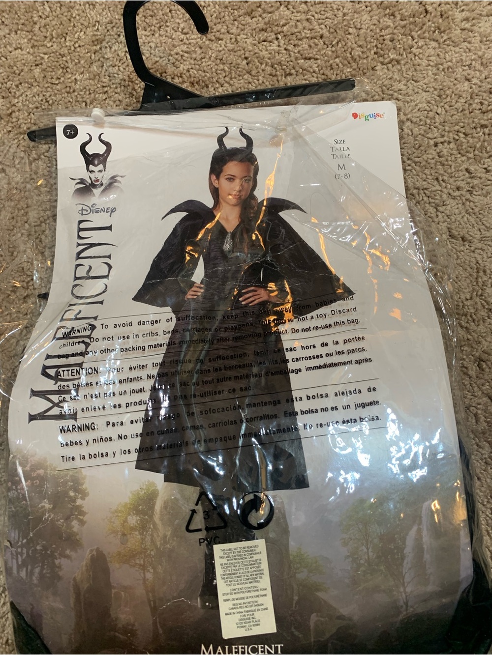 Disney Maleficent Girls Black Costume Cape - Classic Villain Look